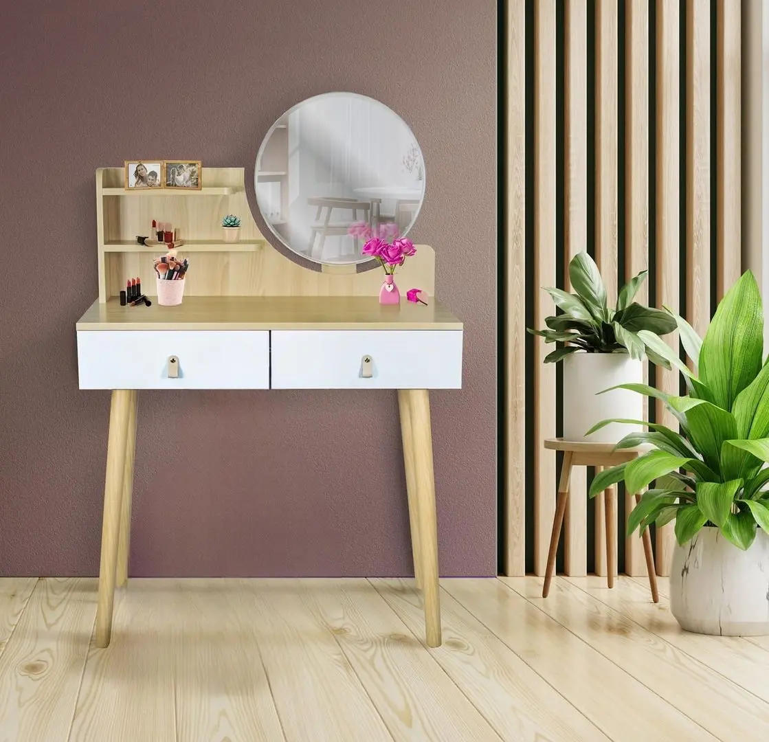 Masa de toaleta Jumi Scandi CM-989283 (White/Pine)