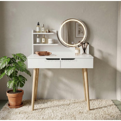 Туалетный столик с LED подсветкой Jumi Scandi 2 CM-254121 (White)
