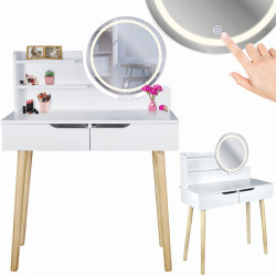 Туалетный столик с LED подсветкой Jumi Scandi 2 CM-254121 (White) Thumb