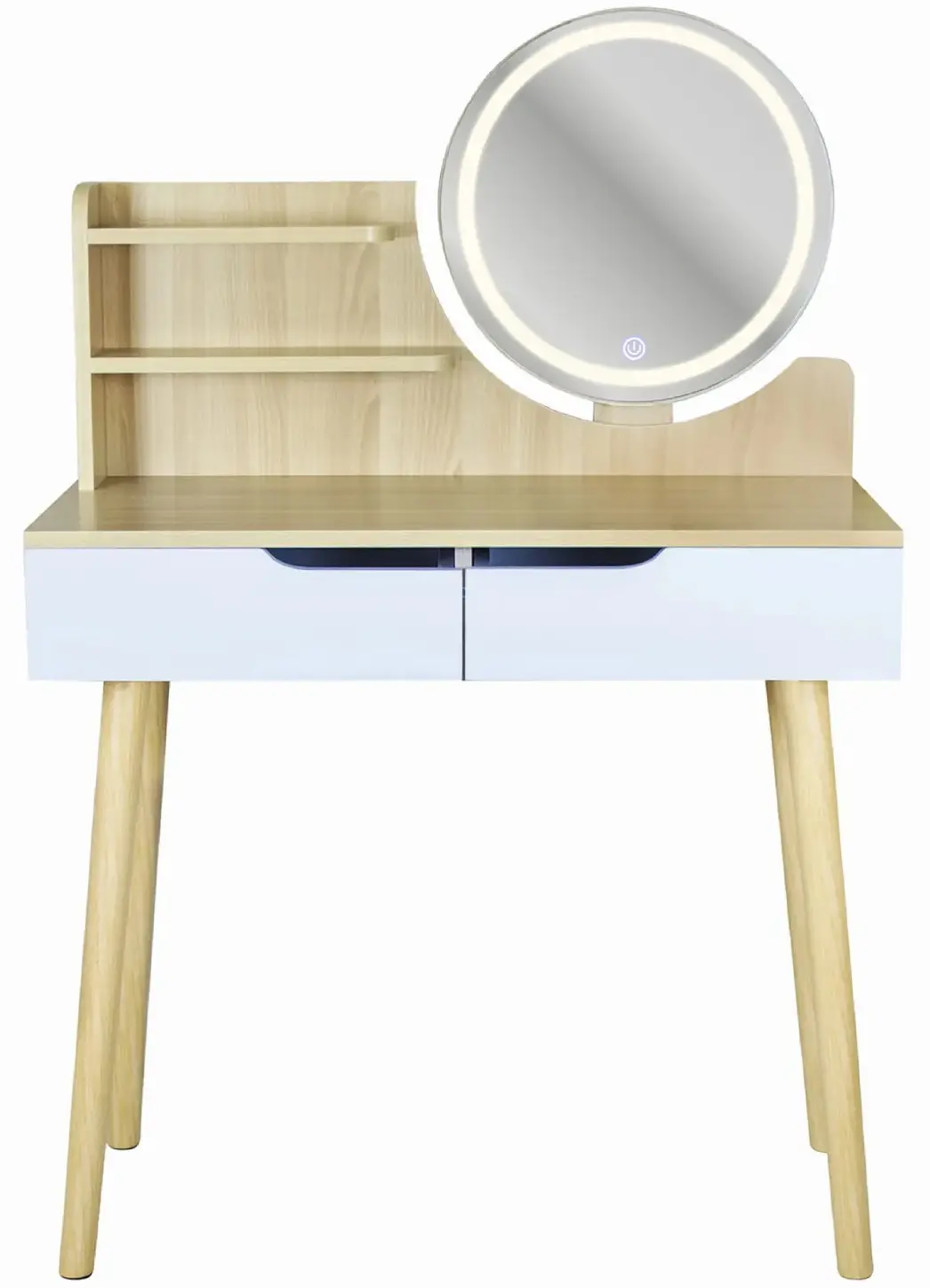 Туалетный столик с LED подсветкой Jumi Scandi 2 CM-254138 (Natural/White) - 2