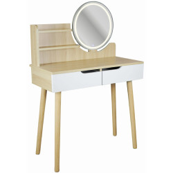 Туалетный столик с LED подсветкой Jumi Scandi 2 CM-254138 (Natural/White) Thumb