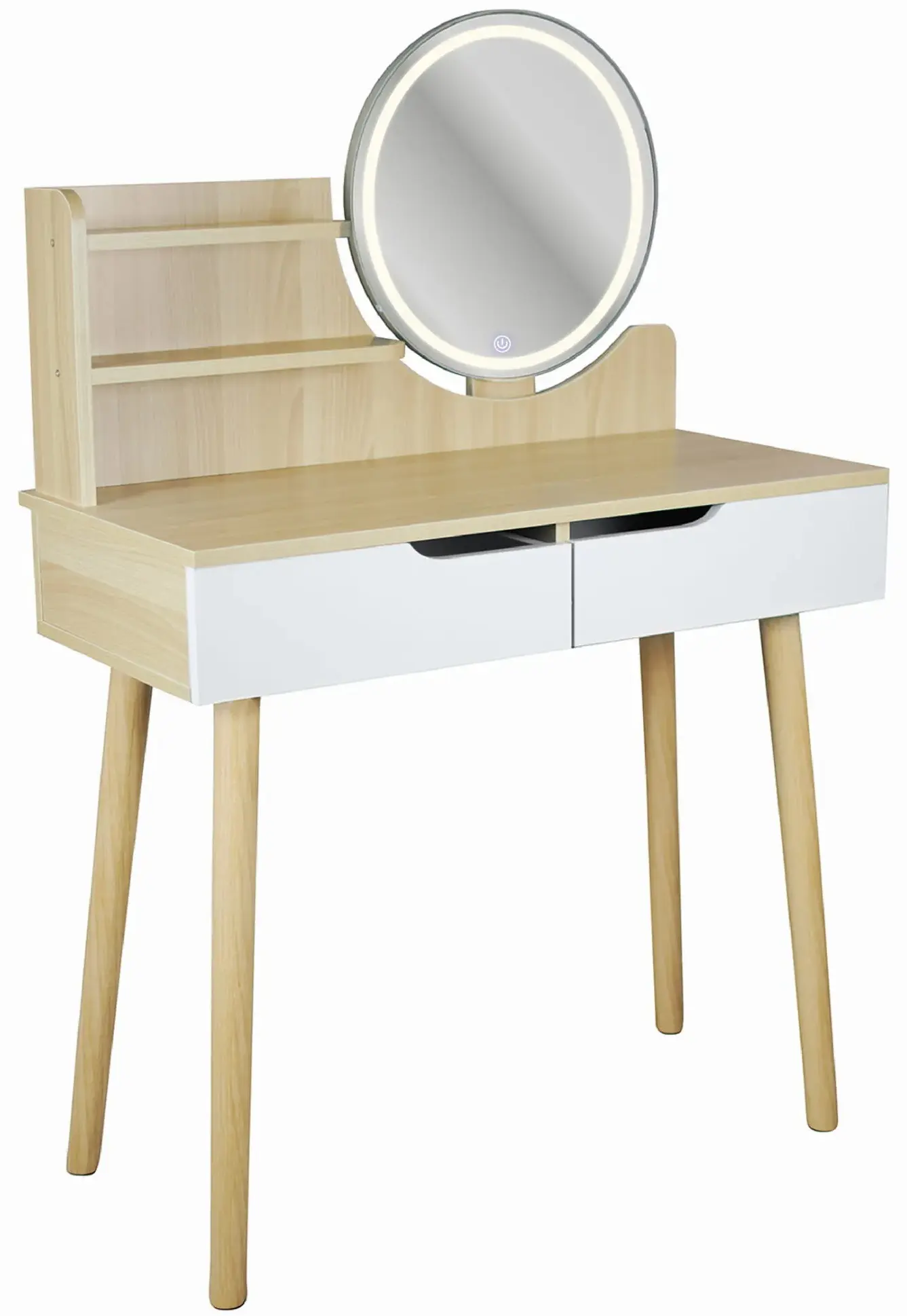 Туалетный столик с LED подсветкой Jumi Scandi 2 CM-254138 (Natural/White) - 3