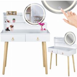 Masa de toaleta cu iluminare Jumi Scandi CM-254145 (White/Pine) Thumb