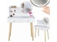 Masa de toaleta cu iluminare Jumi Scandi CM-254145 (White/Pine)