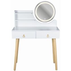 Masa de toaleta cu iluminare Jumi Scandi CM-254145 (White/Pine) Thumb