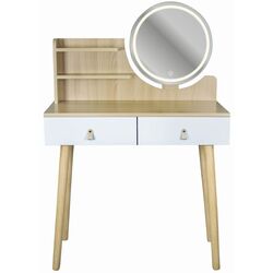 Masa de toaleta cu iluminare Jumi Scandi CM-254152 (White/Pine) Thumb
