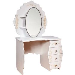 Masa de toaleta КМК 0434.10-01 Melani 1 (White/Gold)