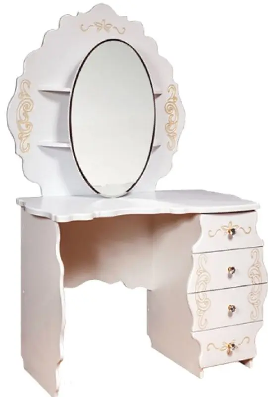 Masa de toaleta КМК 0434.10-01 Melani 1 (White/Gold)