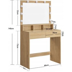 Masa de toaleta Leobert 2862-1 (Oak Sonoma) Thumb