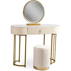 Туалетный столик с подсветкой Mebel Elite Ashley (Beige/Golden) Thumb