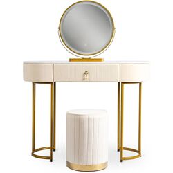 Туалетный столик с подсветкой Mebel Elite Ashley (Beige/Golden) Thumb