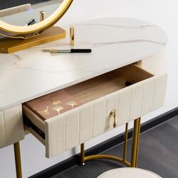 Туалетный столик с подсветкой Mebel Elite Ashley (Beige/Golden) Thumb