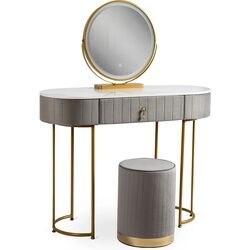 Туалетный столик с подсветкой Mebel Elite Ashley (Grey/Golden) Thumb