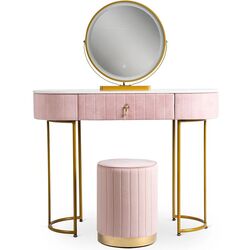 Туалетный столик с подсветкой Mebel Elite Ashley (Pink/Golden) Thumb