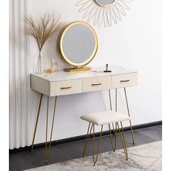 Туалетный столик с подсветкой Mebel Elite Sandy (Cream/Golden)