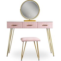 Туалетный столик с подсветкой Mebel Elite Sandy (Pink/Golden) Thumb