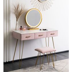 Туалетный столик с подсветкой Mebel Elite Sandy (Pink/Golden)