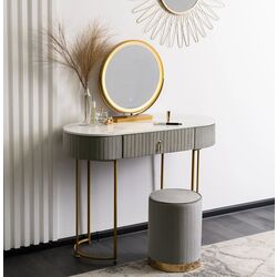 Туалетный столик с подсветкой Mebel Elite Sarah (Grey/Golden)