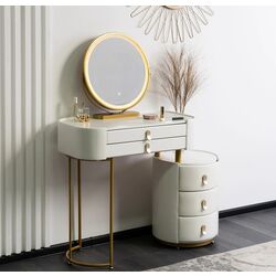 Туалетный столик с подсветкой Mebel Elite Selena (White/Golden)