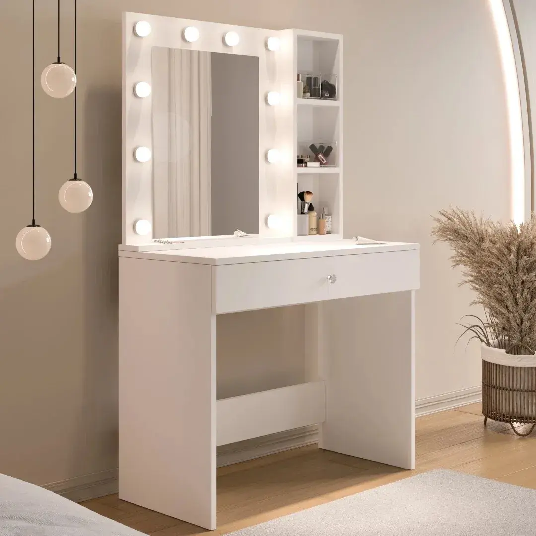 Masa de toaleta Mirage Design Monroe MO3-W (White) - 2