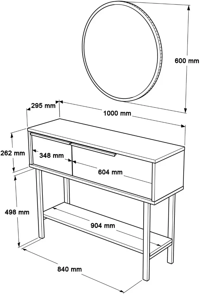 Masa de toaleta Mirage Design Ocean ON12-W (White)