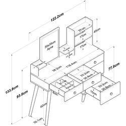 Masa de toaleta Mirage Meble BJ101 (White) Thumb