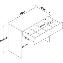 Masa de toaleta Mirage Meble BJ104 (White) Thumb