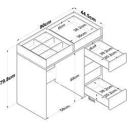 Masa de toaleta Mirage Meble BJ107 (White) Thumb