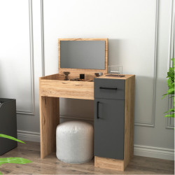 Masa de toaleta Mirage Meble Inci (Atlantic Pine/Anthracite)