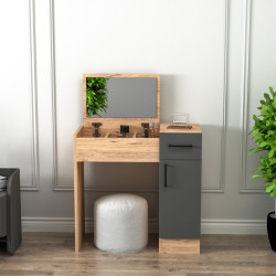 Masa de toaleta Mirage Meble Inci (Atlantic Pine/Anthracite) Thumb