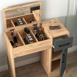 Masa de toaleta Mirage Meble Inci (Atlantic Pine/Anthracite) Thumb