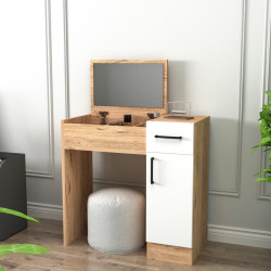 Masa de toaleta Mirage Meble Inci (Atlantic Pine/White)