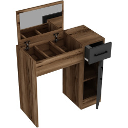 Masa de toaleta Mirage Meble Inci (Light Walnut/Anthracite) Thumb