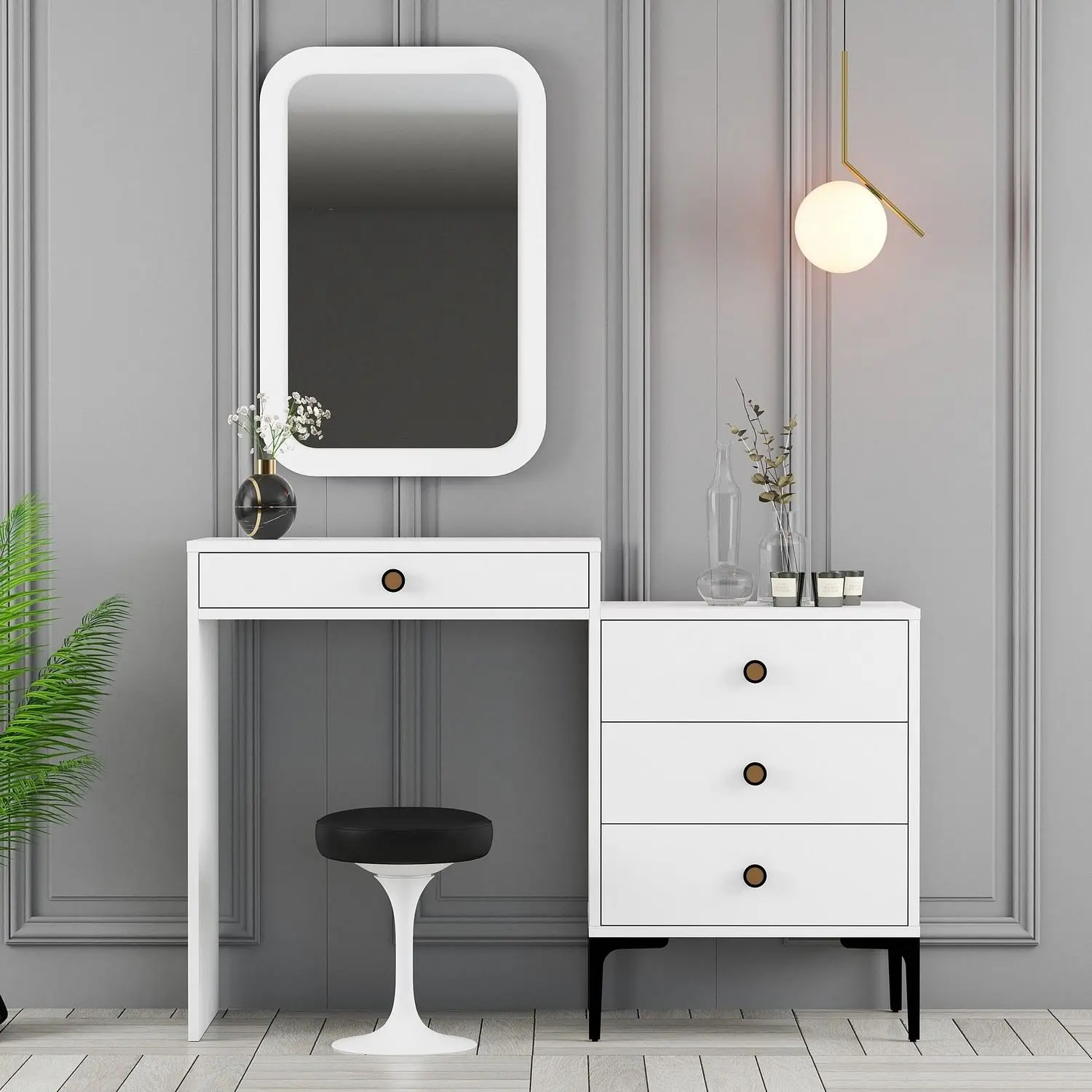 Masa de toaleta Mirage Meble Lizbon 549 (White)