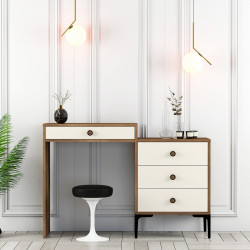 Туалетный столик Mirage Meble Lizbon 554 (Cream/Walnut) Thumb