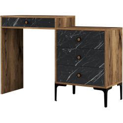 Туалетный столик Mirage Meble Lizbon 555 (Marble Black/Walnut) Thumb