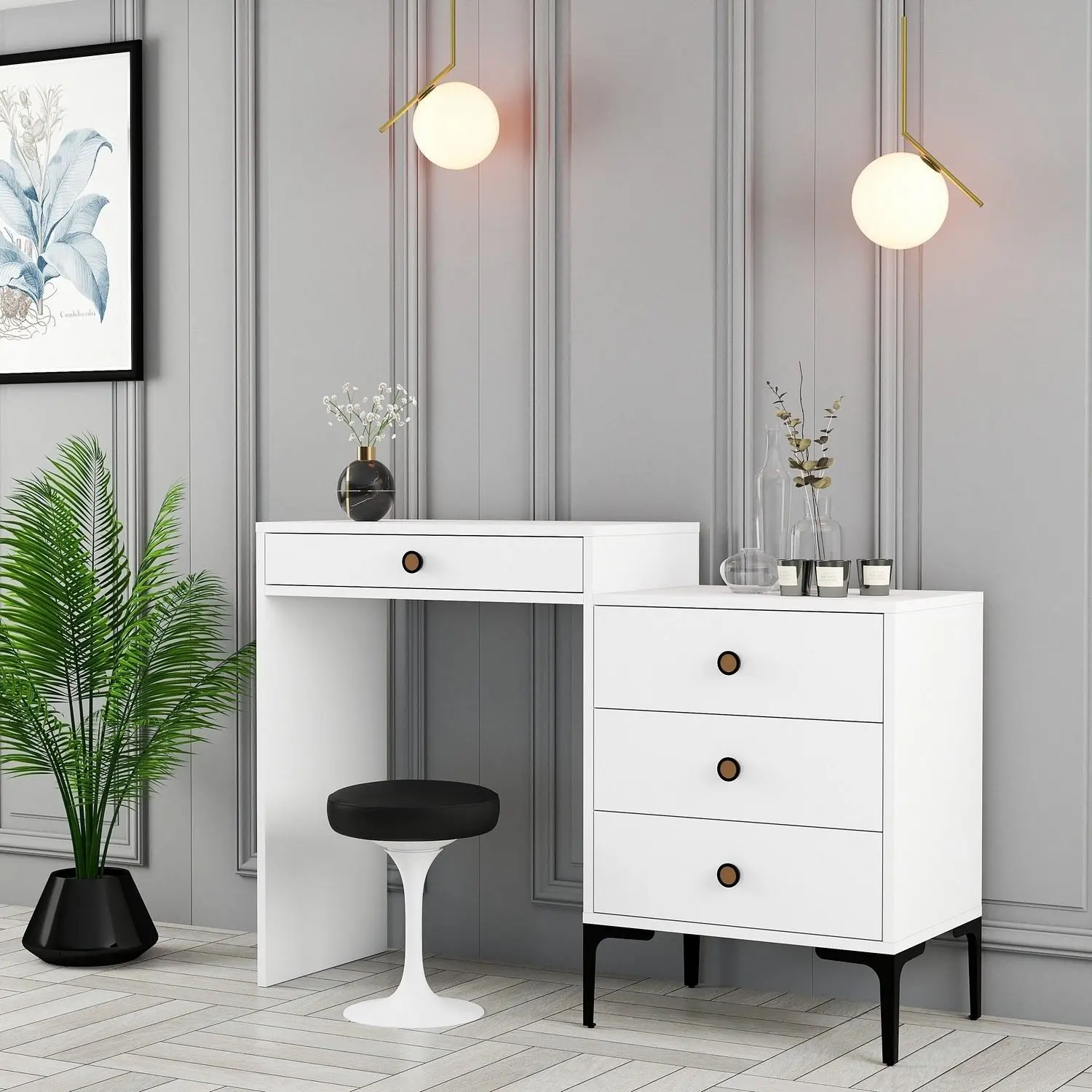 Masa de toaleta Mirage Meble Lizbon 556 (White)