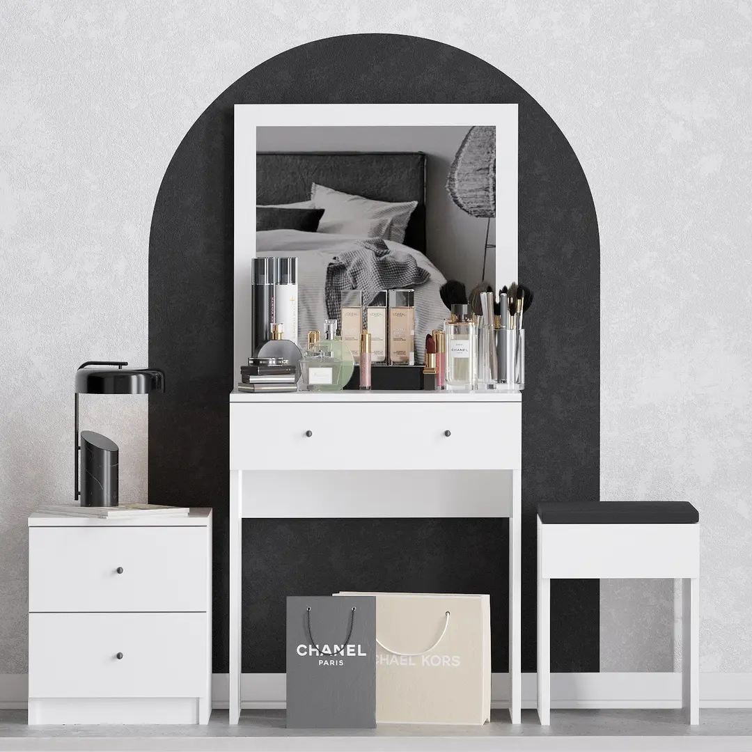 Туалетный столик Mirage Meble Nice (White)