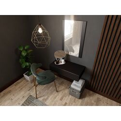 Подвесной туалетный столик Mirjan24 Sinenko/Pafos (Black) Thumb