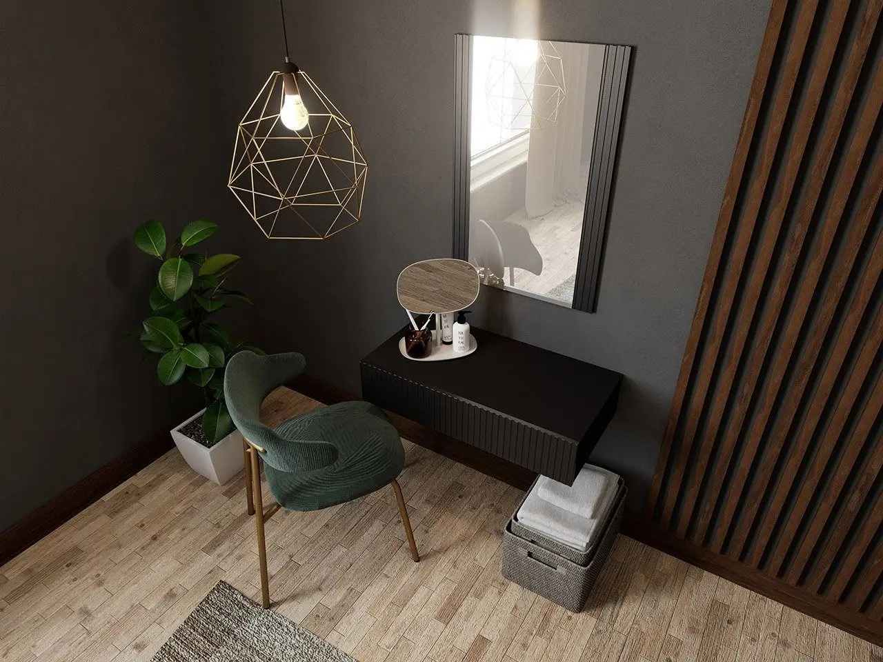 Подвесной туалетный столик Mirjan24 Sinenko/Pafos (Black) - 6