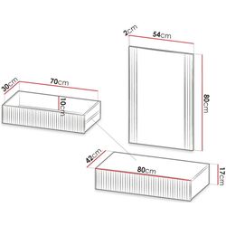 Masa de toaleta suspendata Mirjan24 Tilderi/Vamos (Wotan Oak) Thumb