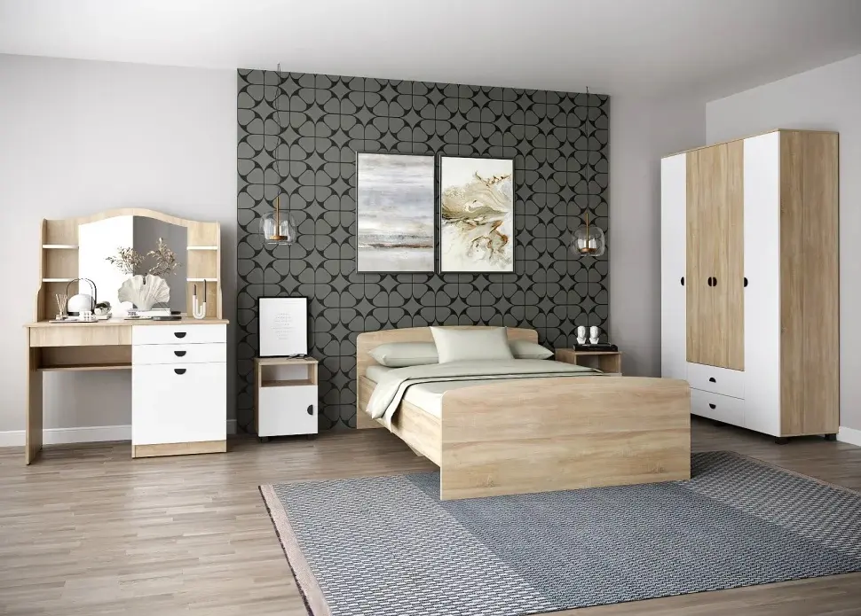 Masa de toaleta МЛ-Мебель Rio №13 120cm (Sonoma Oak/White) - 5