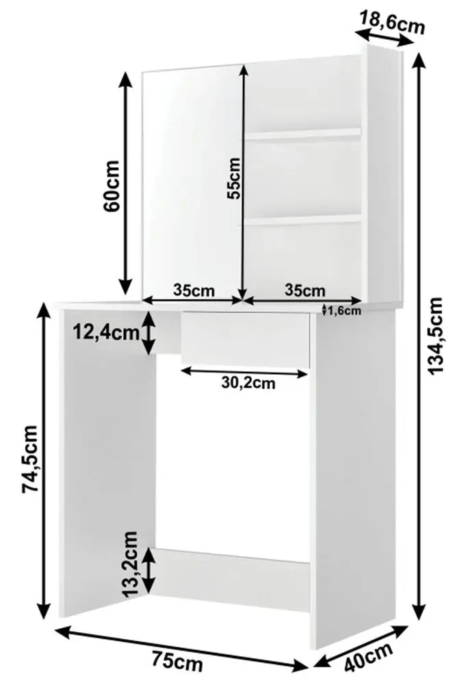 Туалетный столик Mobhaus Beleza (White)