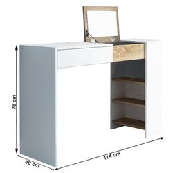 Masa de toaleta Mobhaus Elis (White/Sonoma Oak) Thumb