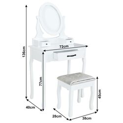 Masa de toaleta Mobhaus Linet New (White) Thumb