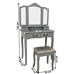 Туалетный столик Mobhaus Regina New (Gray) Thumb