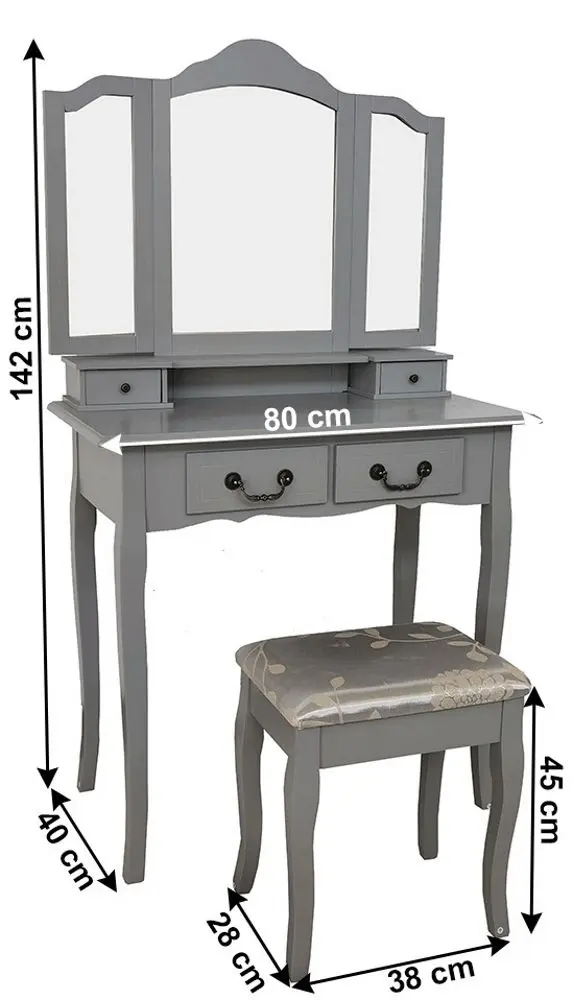 Туалетный столик Mobhaus Regina New (Gray)