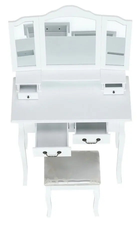 Masa de toaleta Mobhaus Regina New (White/Silver)