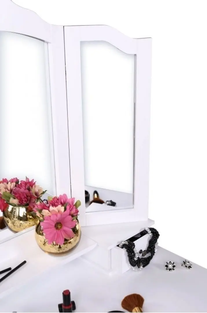 Masa de toaleta Mobhaus Regina New (White/Silver)