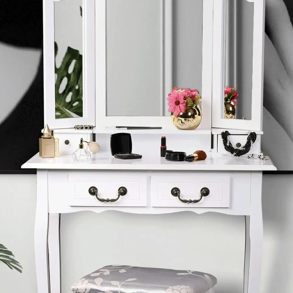 Masa de toaleta Mobhaus Regina New (White/Silver)